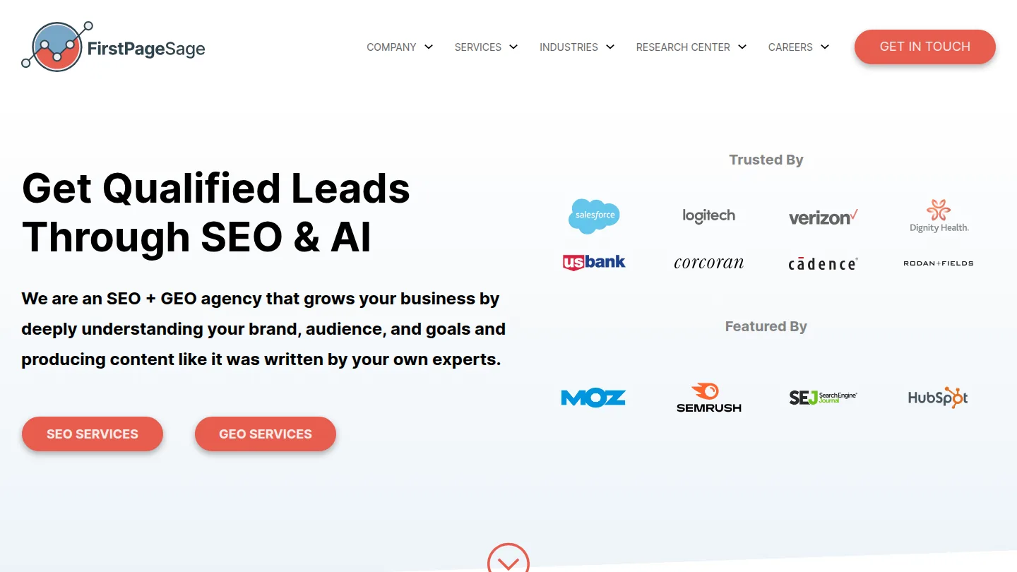 First Page Sage homepage